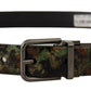 Black Sparkling Leather Black Metal Buckle Belt