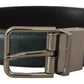 Chic Dark Green Leather Belt