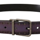 Radiant Violet Leather Belt