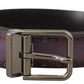 Radiant Violet Leather Belt