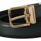 Elegant Dark Green Leather Belt