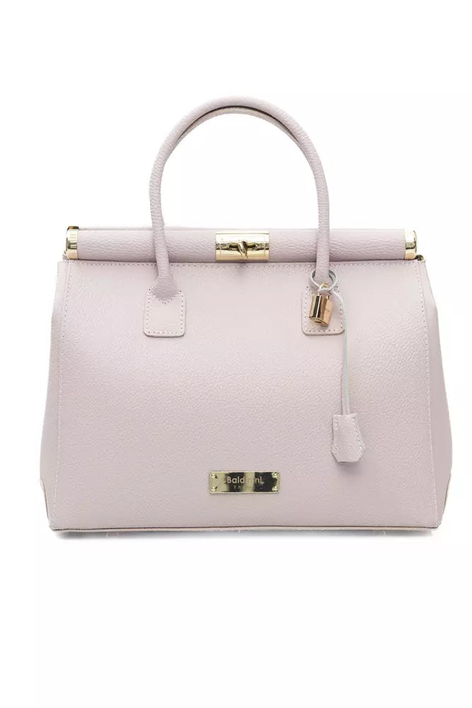 Pink Leather Women Handbag