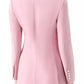 Elegant Wool Blend Silk-Trim Jacket