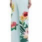 Floral Embroidered Silk Trousers