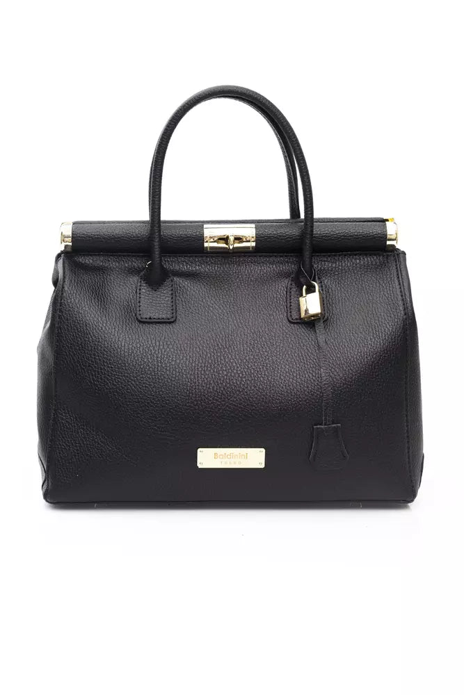 Black Leather Women Handbag