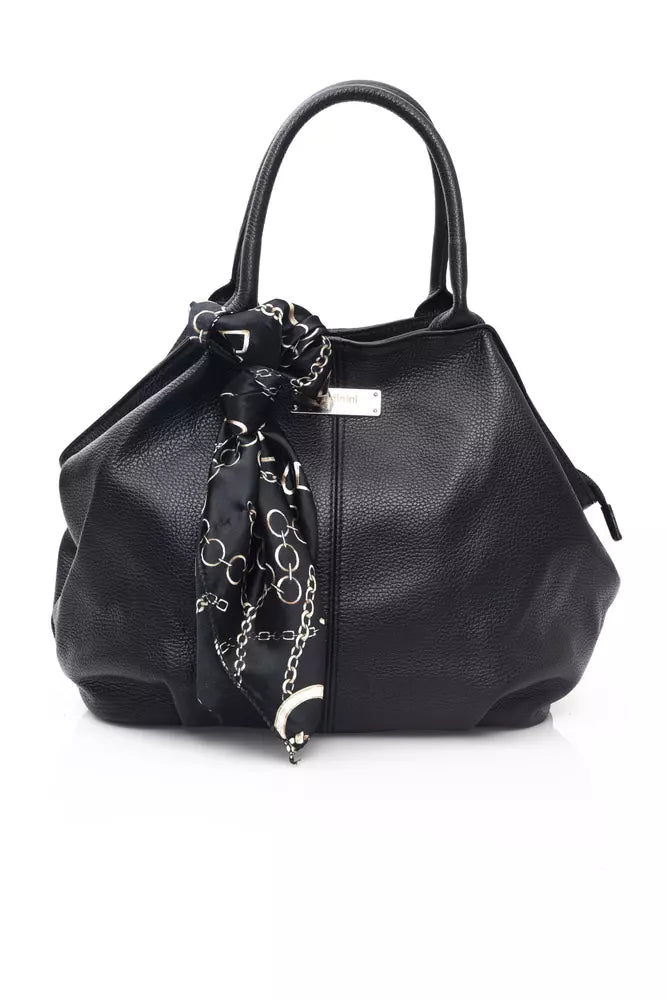 Black Leather Women Shoulder Bag