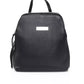 Black Leather Women Backpack