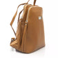 Beige Leather Women Backpack