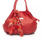 Red Leather Women Shoulder Bag