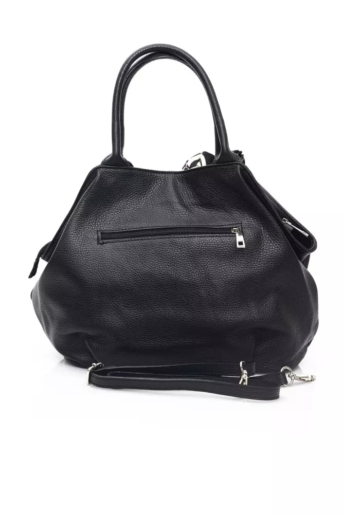Black Leather Women Shoulder Bag