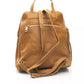 Beige Leather Women Backpack