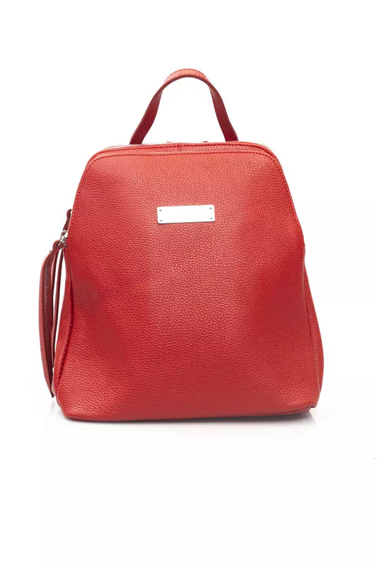 Red Cow Leather Women Backpack