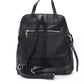 Black Leather Women Backpack