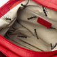 Red Leather Women Shoulder Bag