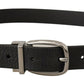 Elegant Black Leather Dress Belt