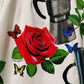 Elegant Sleeveless Cotton Dress with Floral Print