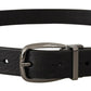 Elegant Black Leather Belt