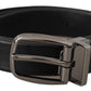 Elegant Black Leather Belt