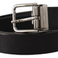 Elegant Black Leather Belt