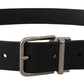 Elegant Black Leather Belt