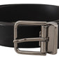 Elegant Black Leather Belt