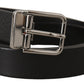 Elegant Black Leather Belt