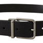 Elegant Black Leather Belt