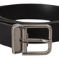 Elegant Black Leather Belt