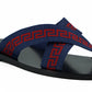 Dazzling Versace Blue Flat Men's Sandals