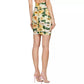 Vibrant Floral Silk Blend Ruffle Skirt