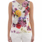 Sleeveless Floral Silk Blend Blouse