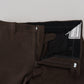 Elegant Brown Italian Designer Pants