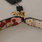 Blue Exotic Leather Crystals Reversible Shoulder Strap