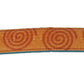 Orange Leather Swirl Print Bag Shoulder Strap