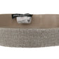 Elegant Crystal Snap Button Cotton Belt