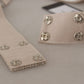 Elegant Crystal Snap Button Cotton Belt