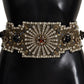 Multicolor Silk Sartoria Belt with Gold Buckle