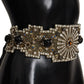 Multicolor Silk Sartoria Belt with Gold Buckle