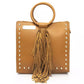 Beige Leather Women Handbag