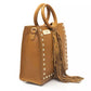 Beige Leather Women Handbag