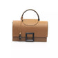 Beige Leather Women Handbag