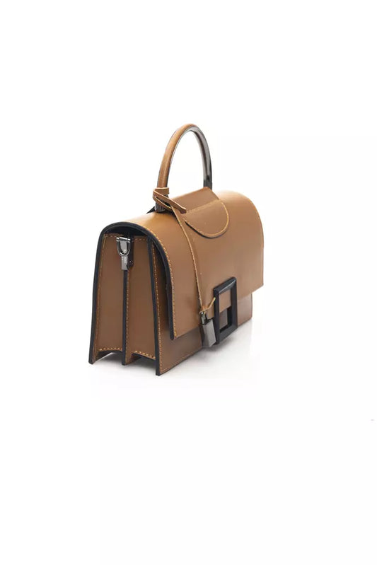 Beige Leather Women Handbag