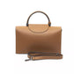 Beige Leather Women Handbag