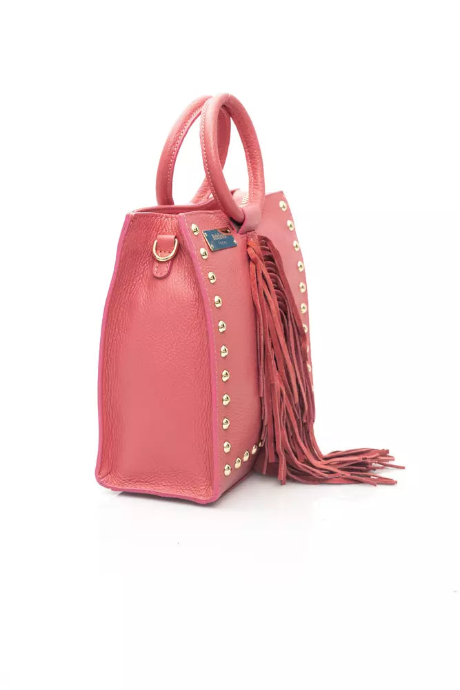 Pink Leather Women Handbag