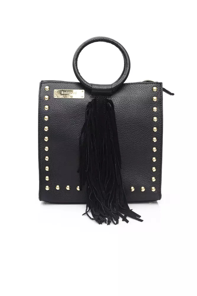 Black Leather Women Handbag