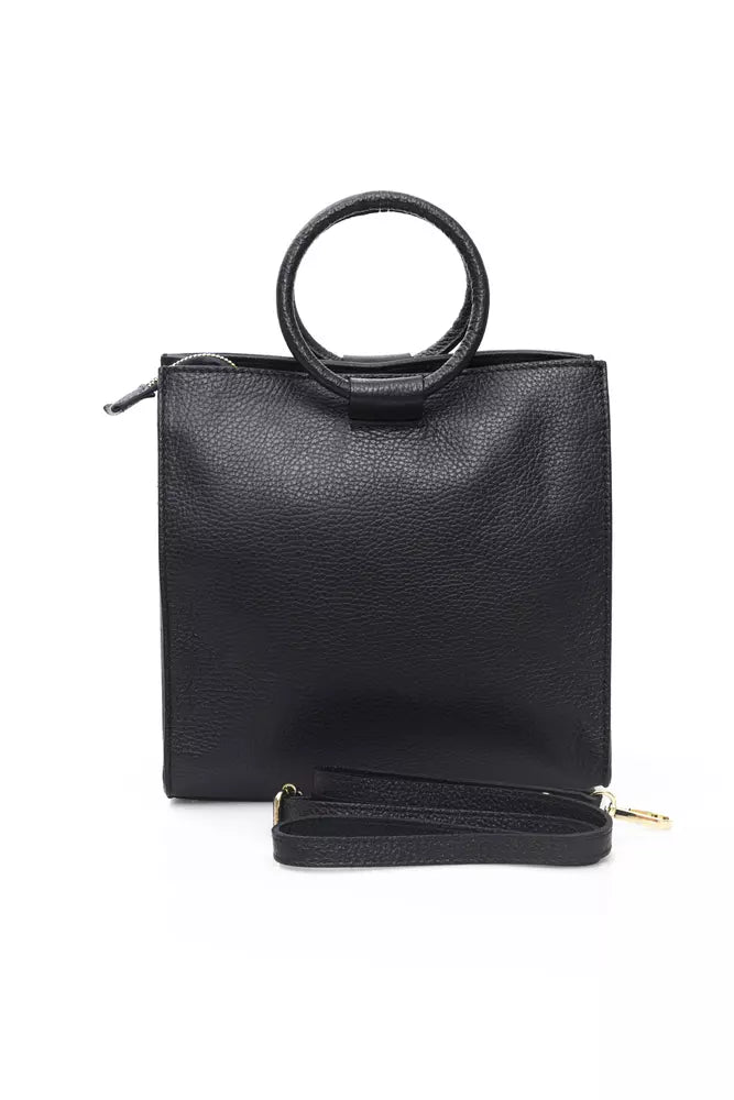 Black Leather Women Handbag