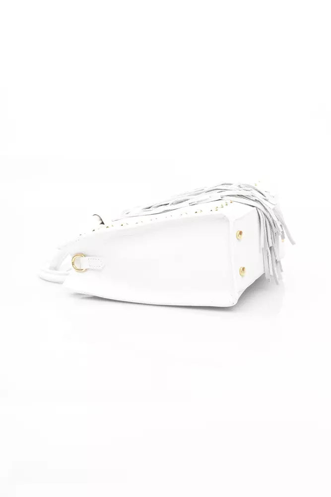 White Leather Women Handbag