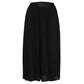 Chic Pleated Black Skirt with Logo Waistband