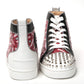 Version Loubi Red/Black Lou Spikes Orlato Flat Shoes