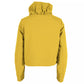 Chic Short Padded Jacket with Cowl Neck - Mellow Yellow